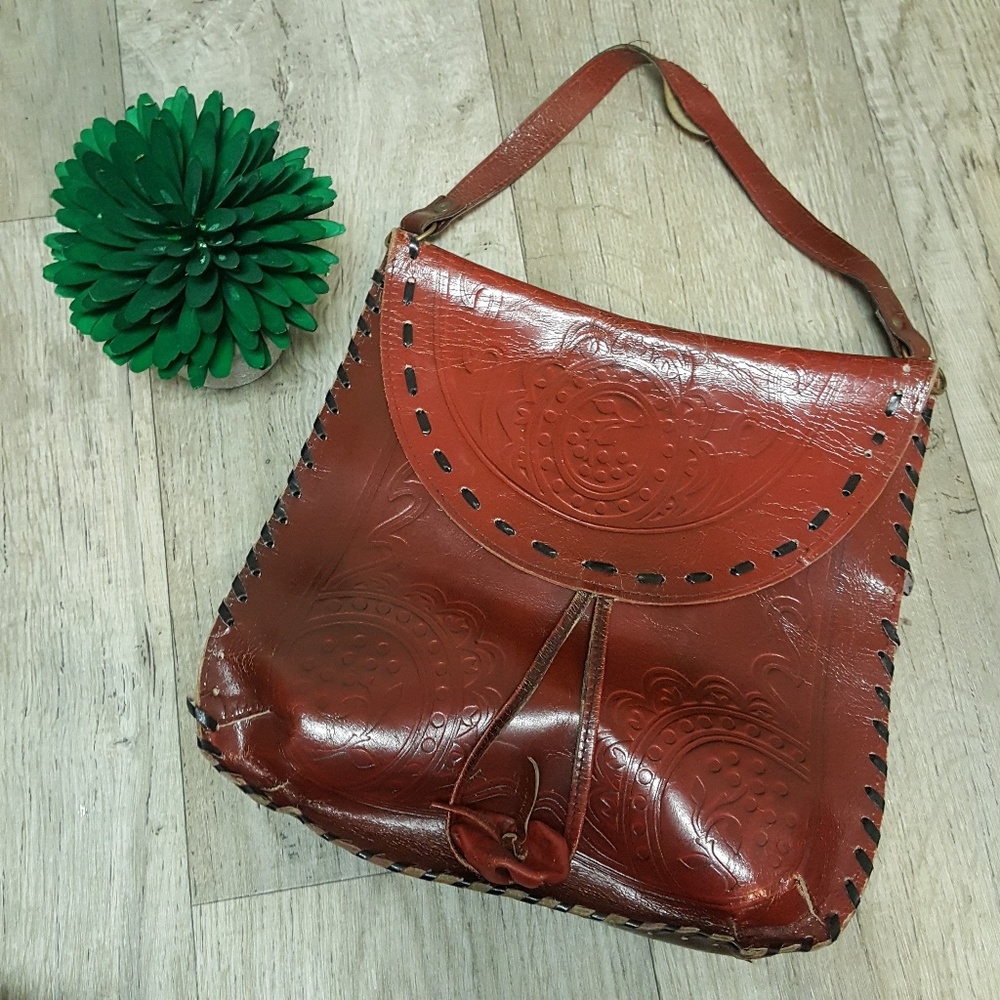 Vintage Tooled Bag - Picture 1 of 6